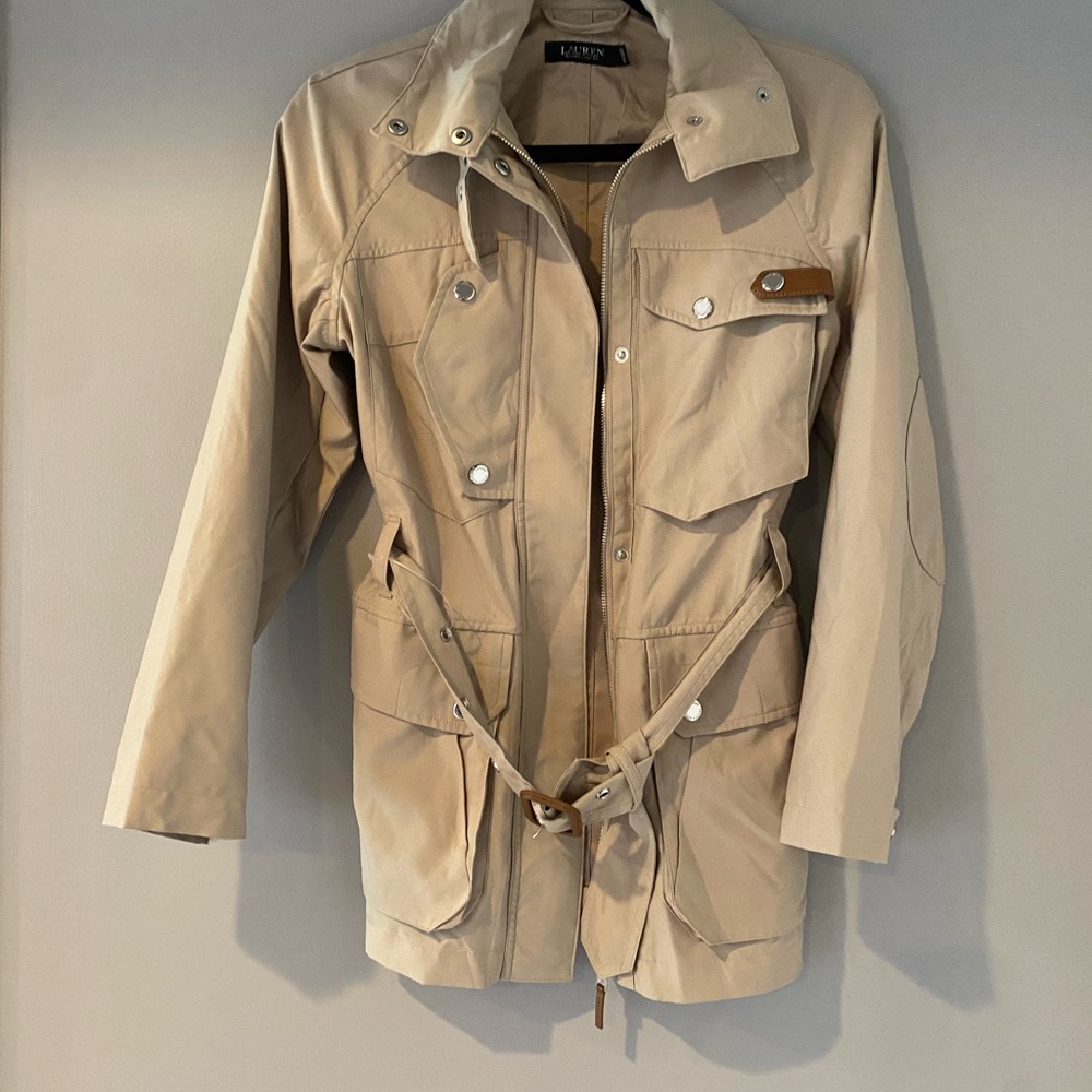 Lauren Ralph Lauren Tan Utility Trench Jacket